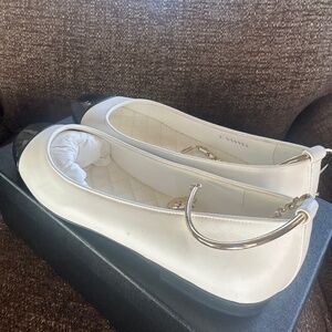 Chanel White/Black Lambskin and patent